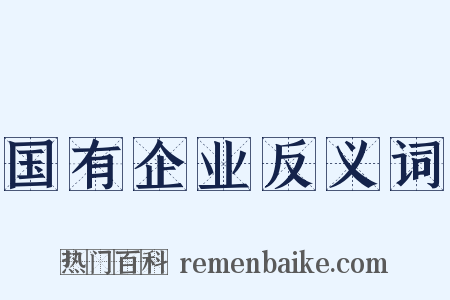 国有企业反义词是什么意思的图片